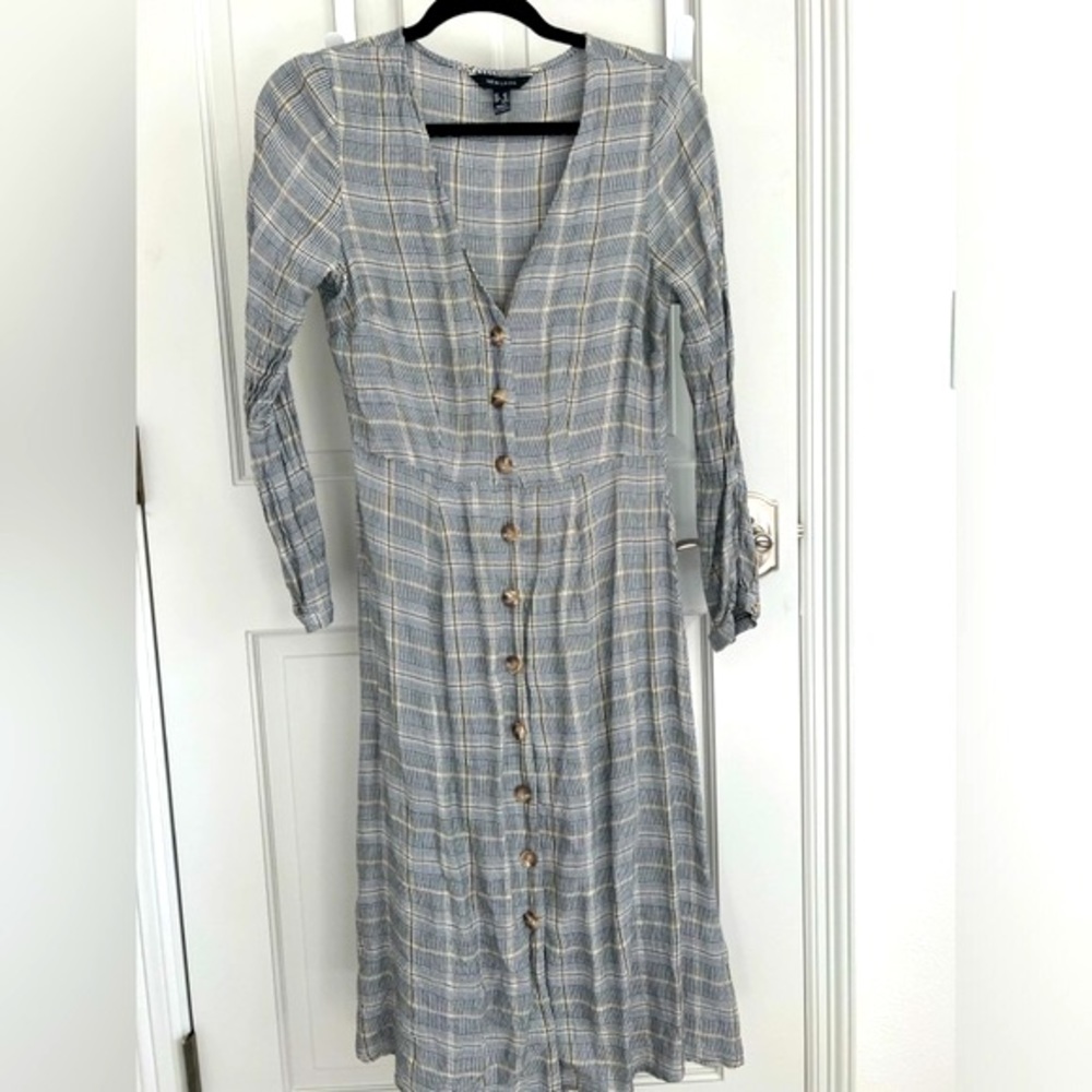 New look button down midi dress size 8